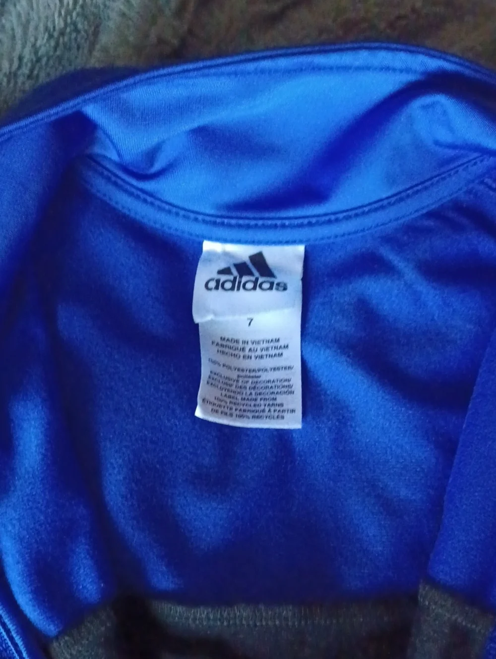 Adidas Kids Blue and Black Track Jacket and Pants Set